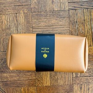 Acqua Di Parma Camel Leather Pouch with Black Accent